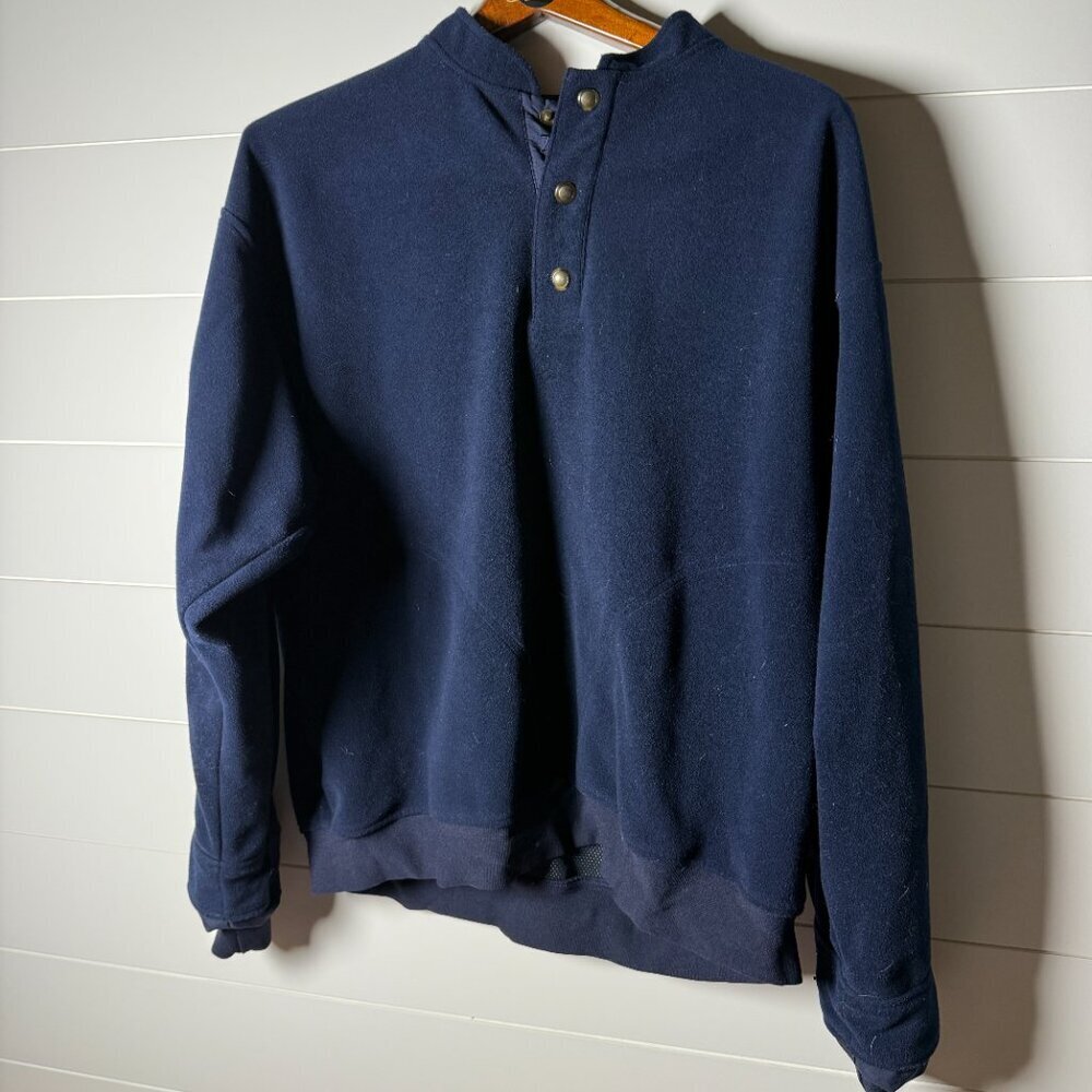 Zero Restriction Golf Outerwear Navy 1/4 Snap Up Wind Stopper- Size Large
